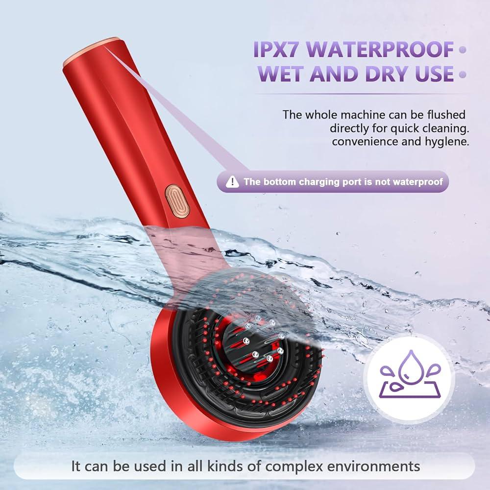 Electric Scalp Massager with Red Light Therapy Hair Growth - Life Snap