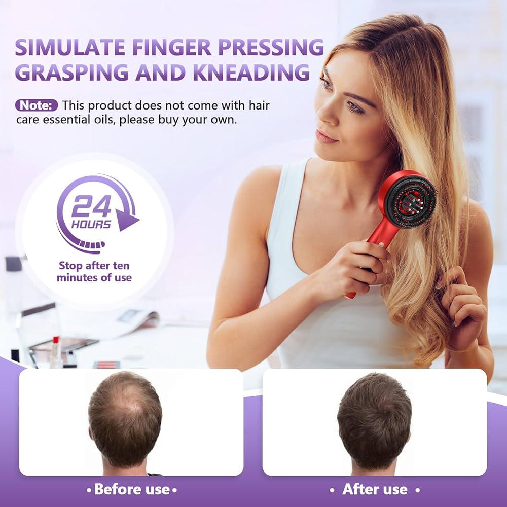 Electric Scalp Massager with Red Light Therapy Hair Growth - Life Snap