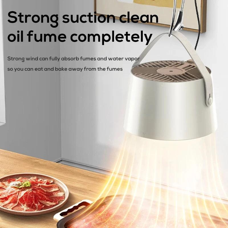New Portable Exhaust Fan Small Kitchen Hood Extractor Barbecue - Life Snap