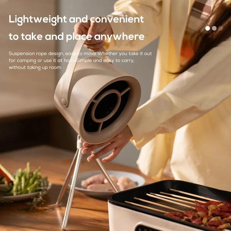 New Portable Exhaust Fan Small Kitchen Hood Extractor Barbecue - Life Snap