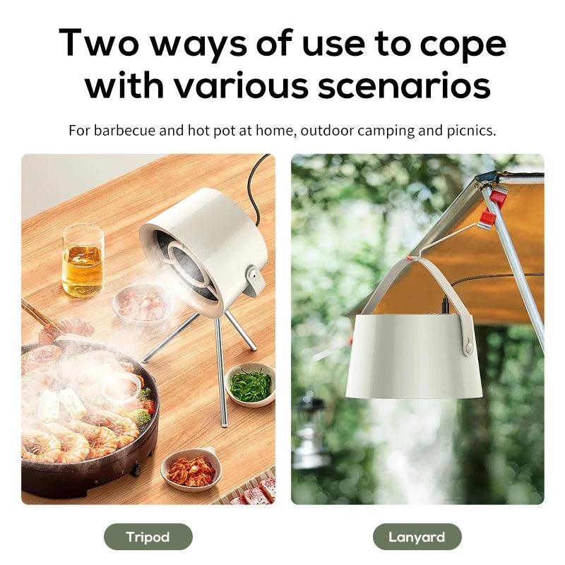 New Portable Exhaust Fan Small Kitchen Hood Extractor Barbecue - Life Snap